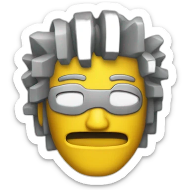 bender besa mi brillante culo metálico sticker