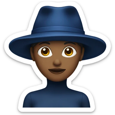 Darl blue womans hat sticker