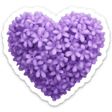 Lilac heart sticker