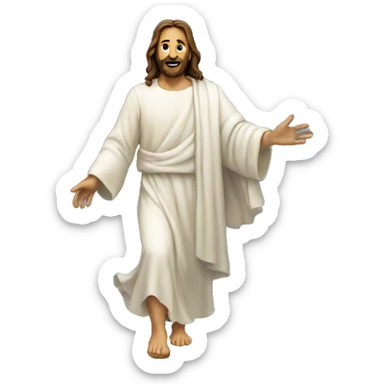 Jesus walking on water  sticker