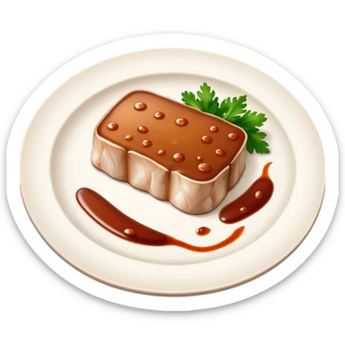 Plate of monkfish liver  sticker