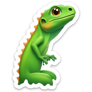 Lizard taking a shower sticker