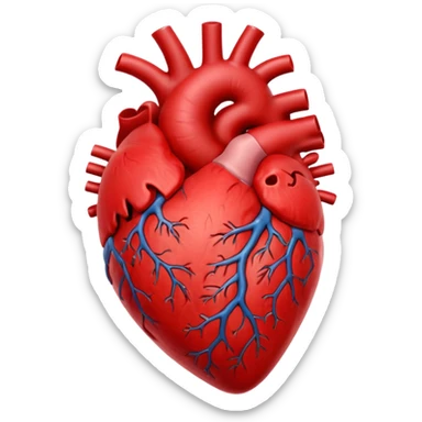 anatomically correct human heart sticker