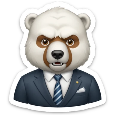 Oso polar millonario bravo sticker