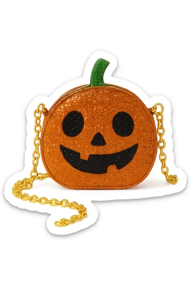 halloween sparkling purse, cute, no background sticker