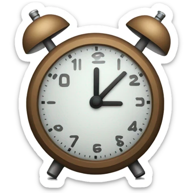 digital clock saying "7:30am" sticker
