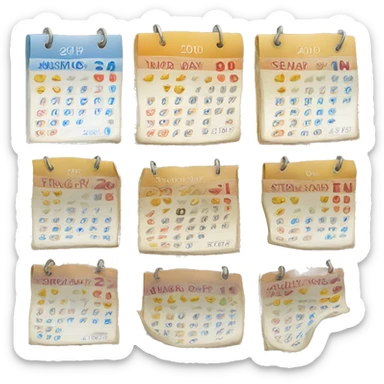 calendar of year 2010 sticker