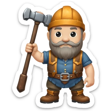 Dwarf hammer sticker