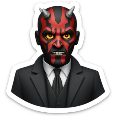 darth maul in a suit sticker