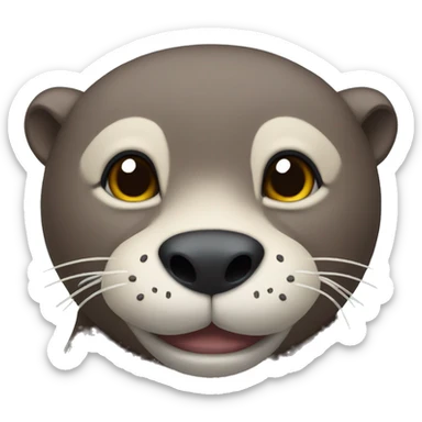 gay otter with a hard jawline and jacked muscles sticker