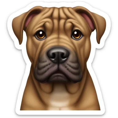 brindle shar pei pitbull mix sticker