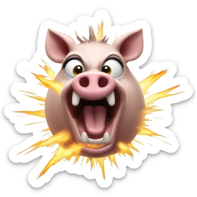 Hog mind blown sticker
