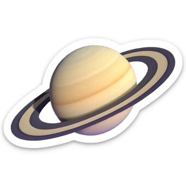 detailed Saturn with ring system sticker