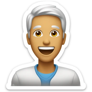 Happy excited sticker