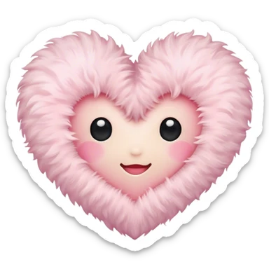 light pink heart sticker