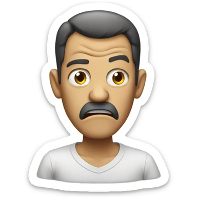 Angry man shouting sticker