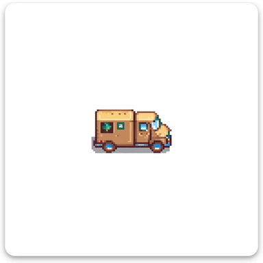 shipping truck with logo sticker