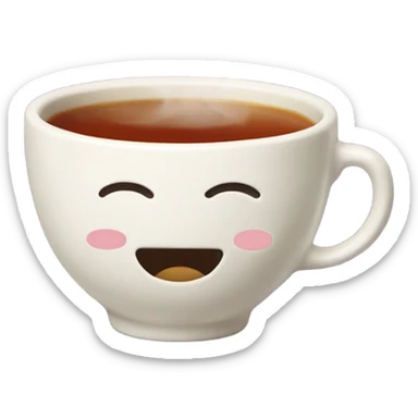 A cup of tea sticker