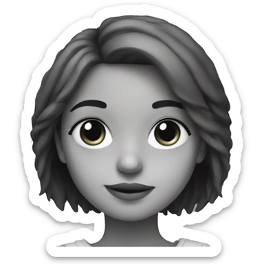 monochrome portrait of a girl sticker