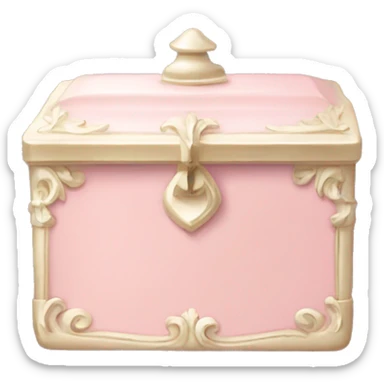 french provincial light pink box sticker