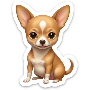 A pregnant Chihuahua. sticker