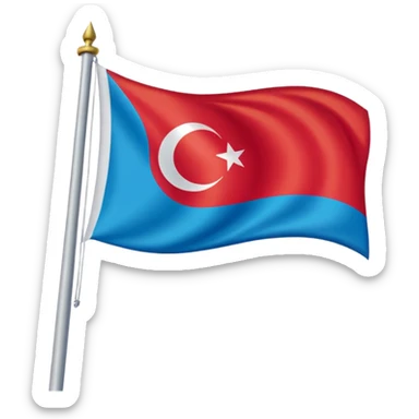 Doğu Türkistan Bayrağı+Türk Bayrağı+Azerbaycan Bayrağı sticker