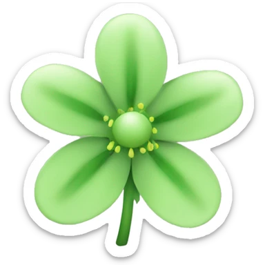 light green flower sticker