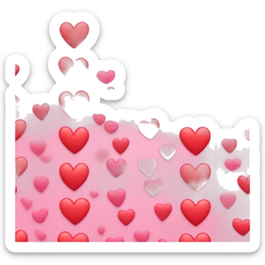 Heart pink and red sticker