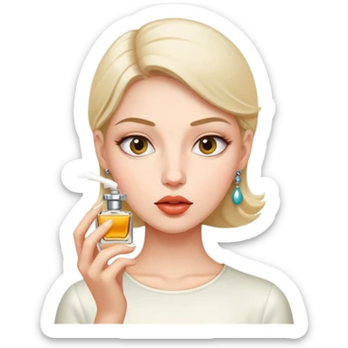 Person eating perfume  sticker