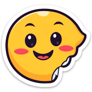 Emoji with winky face and biting lip sticker