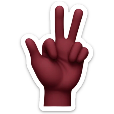 burgundy OK emoji in square  sticker