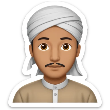 a muslim man sticker