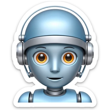 Cute Robot assistant sticker