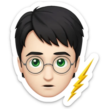 Harry potter with lightening scar on forehead sticker