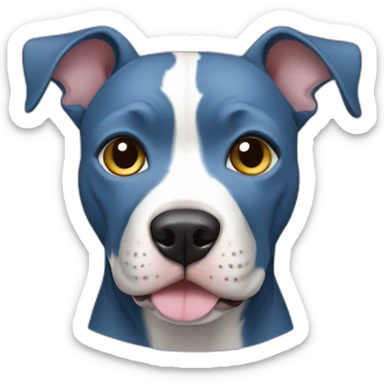 Blue pitbull dog female sticker