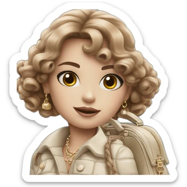 Femme avec un sac chanel sticker