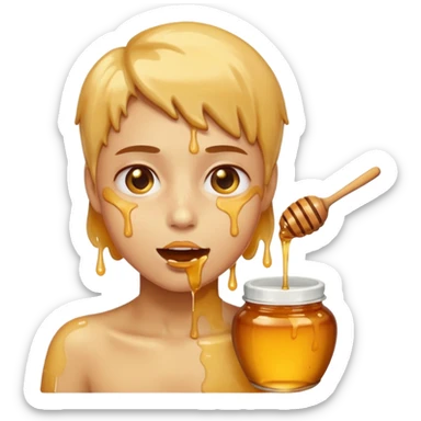honey eating sticker