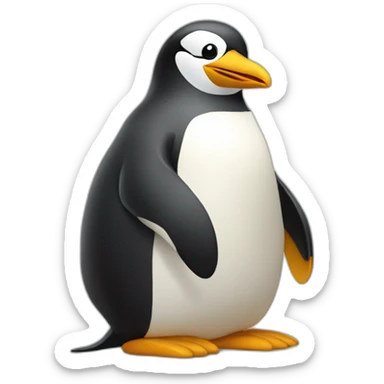 Un pingouin qui fait de la moto sticker