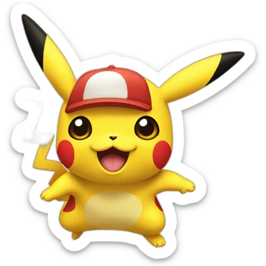 jamping pikachu sticker