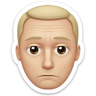 sad 42 year old man sticker