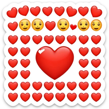 Susunkan aku emoji menjadi sebuah gambar love sticker