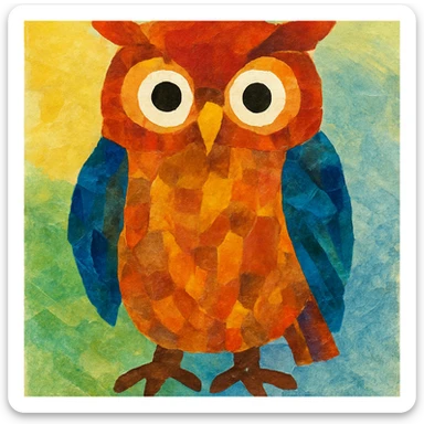 Eric carle owl sticker