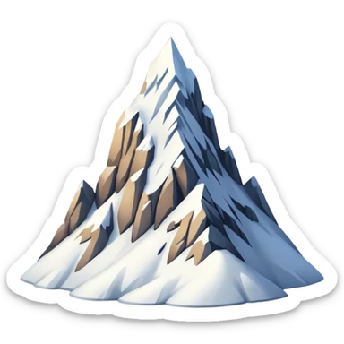 snowy mountain peak sticker