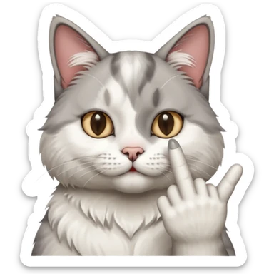 Kedi 🖕🏻 gösteriyor sticker