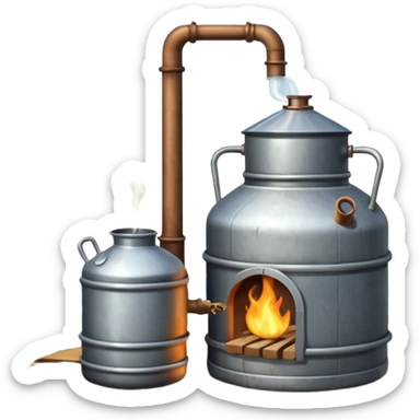 moonshine still sticker