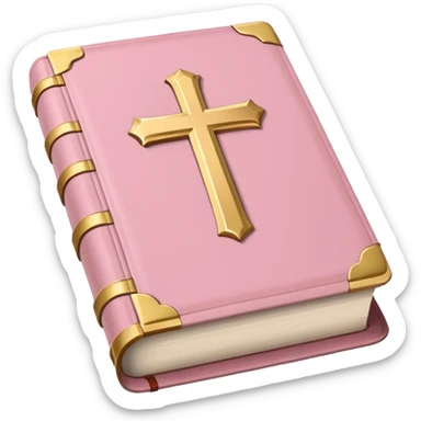 soft pink bible sticker