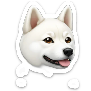 White shiba inu sticker