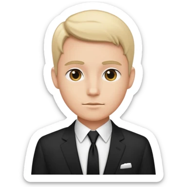 white shirt & black tie sticker