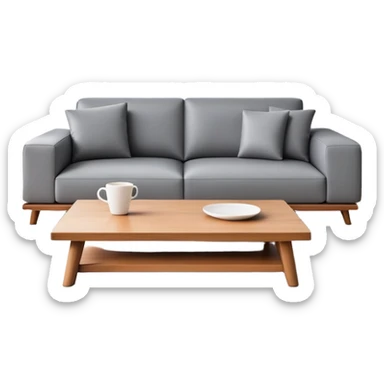 Living room with TV sticker