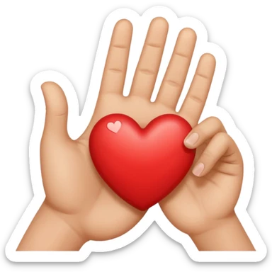 Hand doing heart sign sticker
